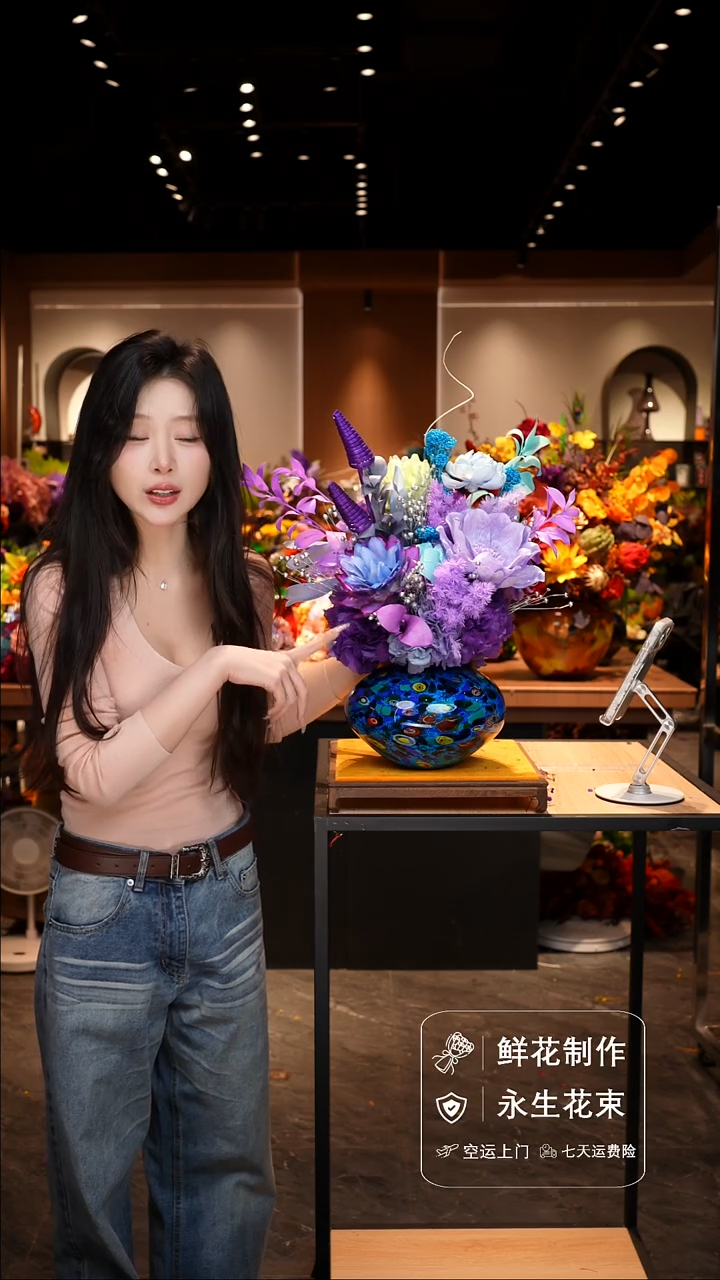 手工艺品琉璃手工花器花束空运包邮送货上门-以图片为准