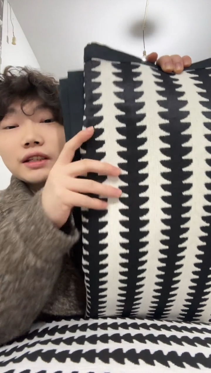 雪尼尔90*90、90*180、90*210黑白麦穗