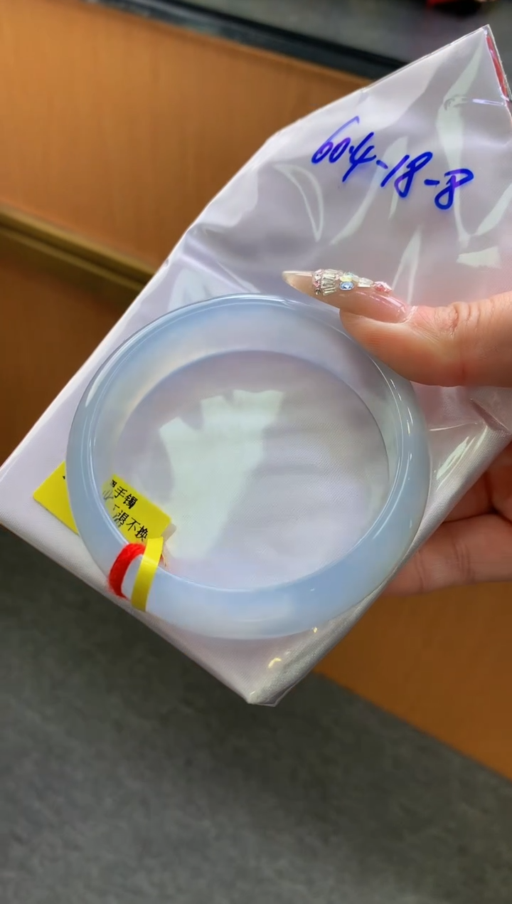 未镶嵌手镯翡翠-F95-正圈60.7