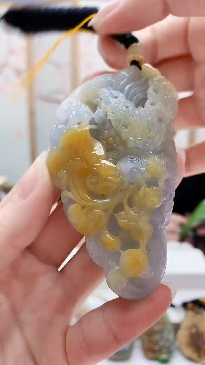 未镶嵌定制翡翠5060ry-毛货挂件82