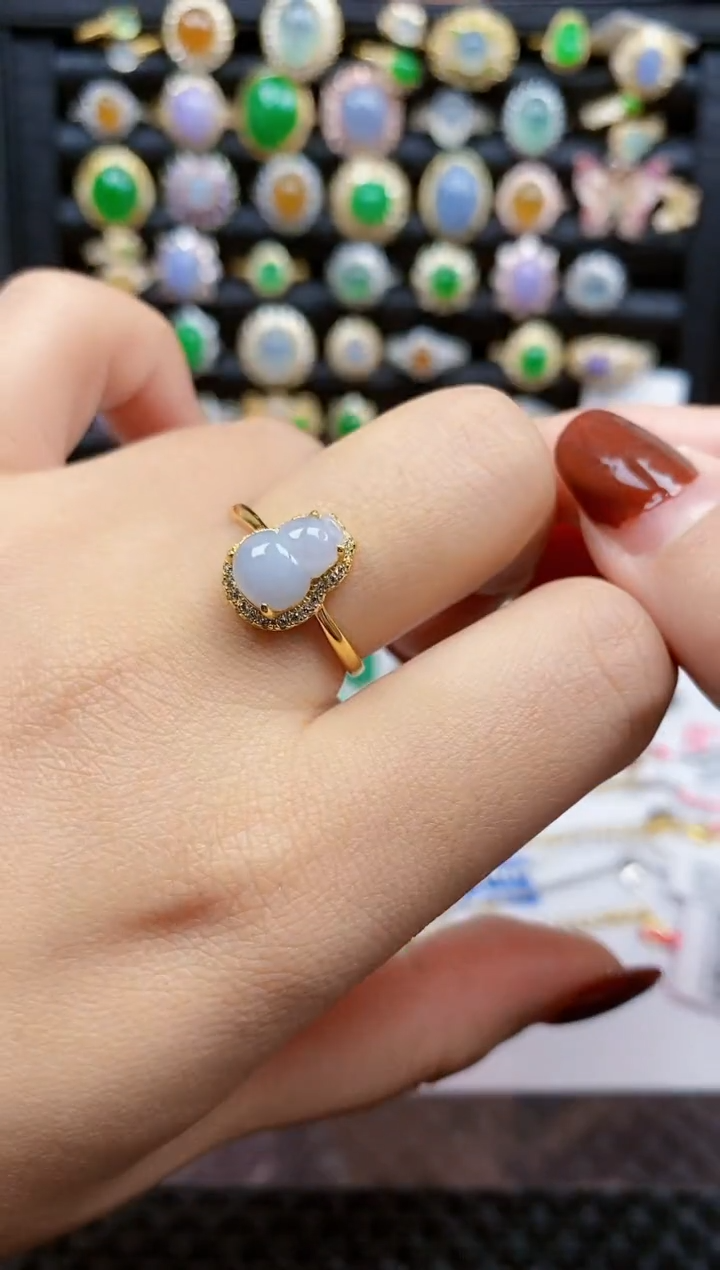 银S925镶嵌戒指翡翠188