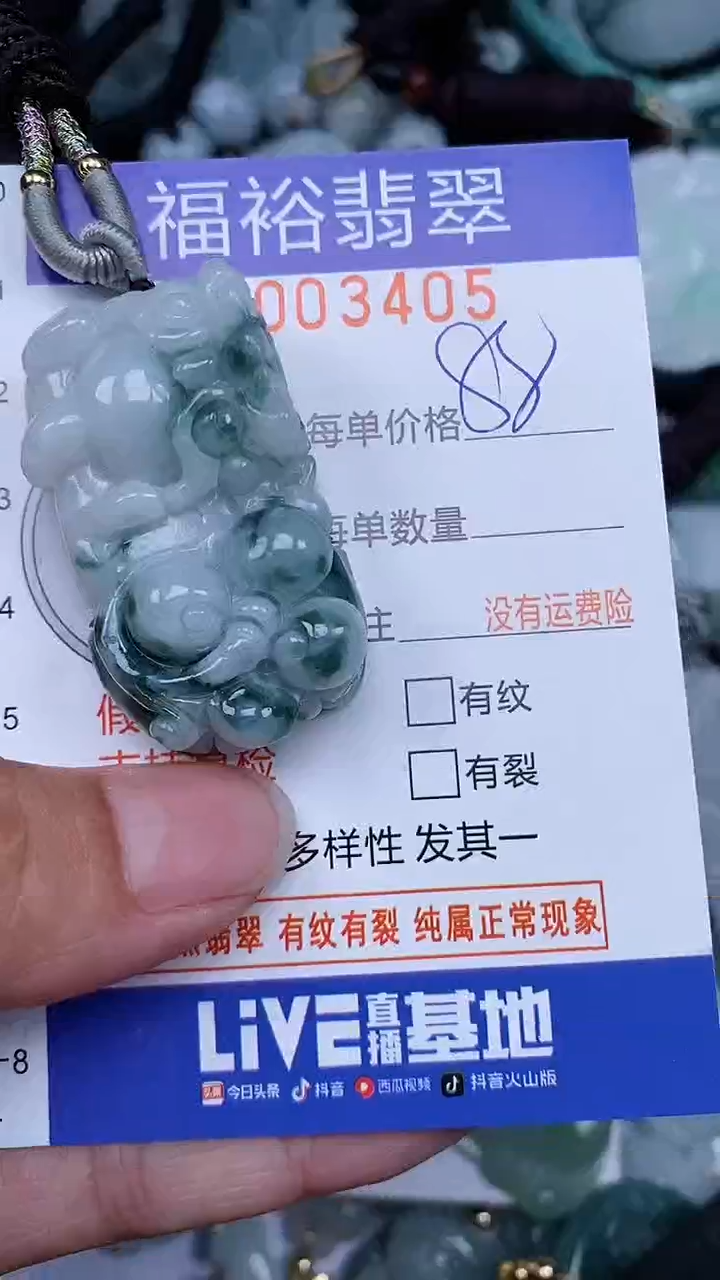 翡翠未镶嵌颈饰...0003405