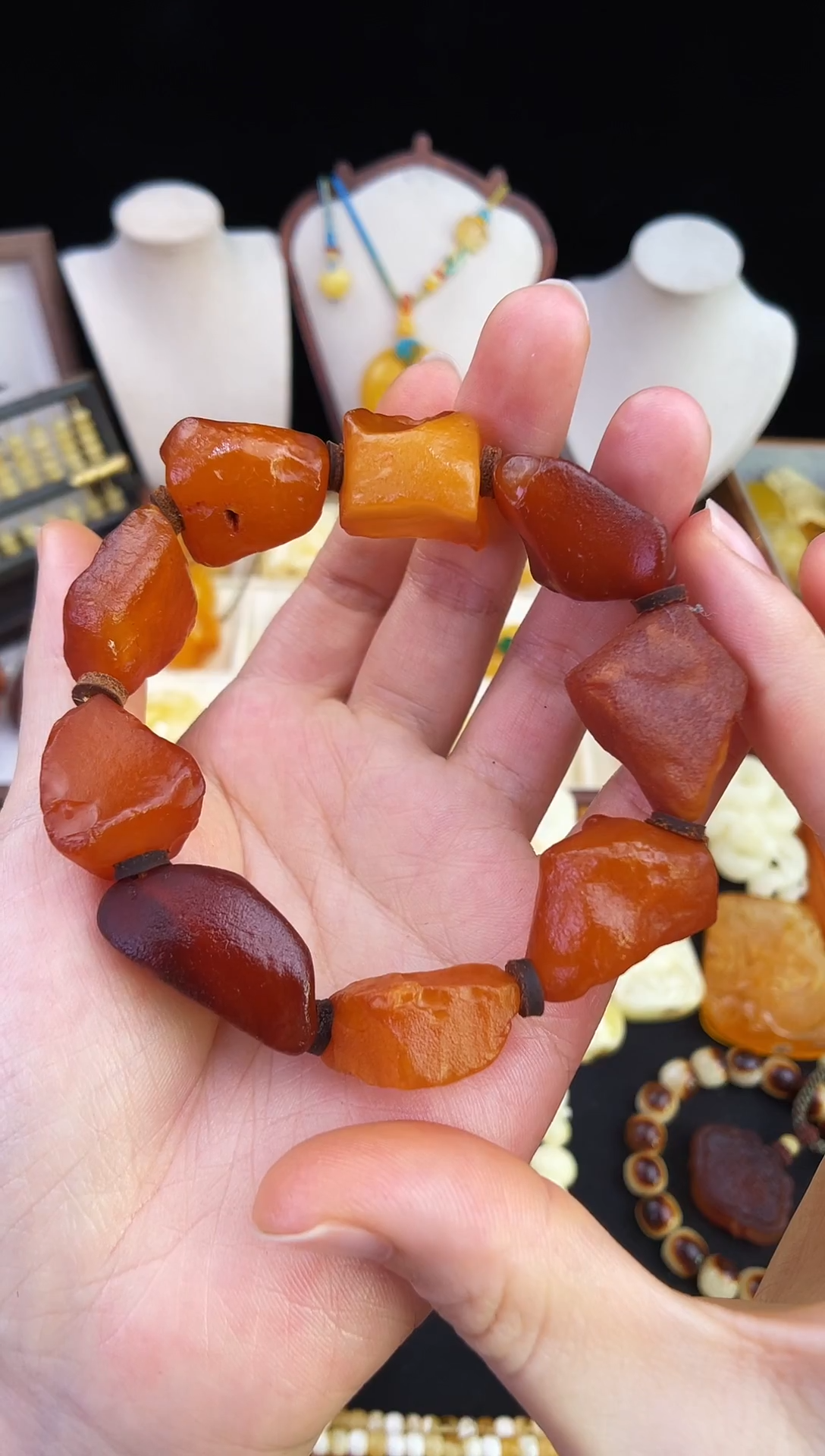 琥珀未镶嵌珠宝奇石柒月