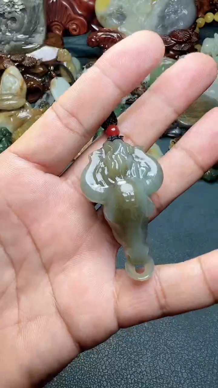 和田玉未镶嵌挂件-
