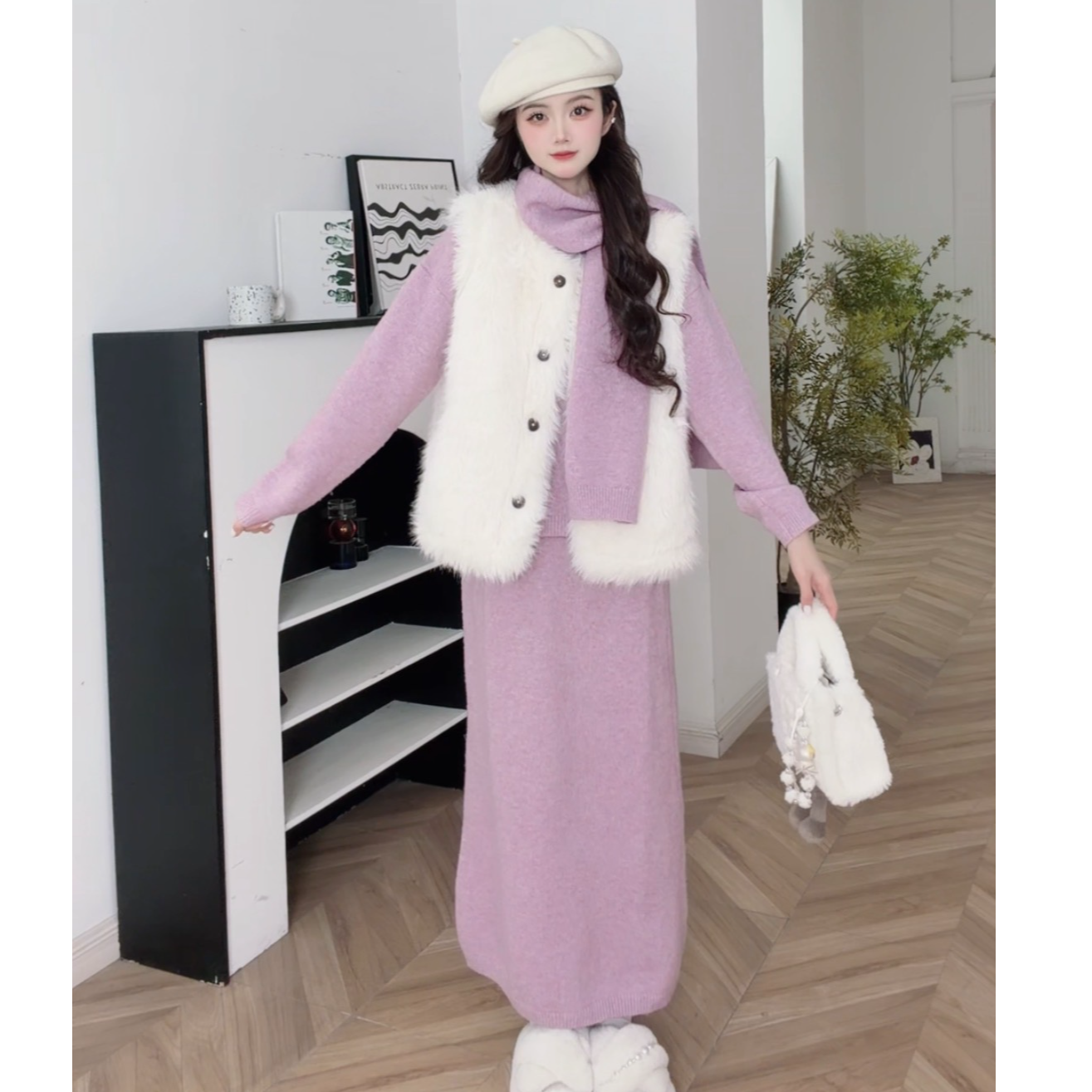 IEF/爱依服2025秋冬新款节日氛围感显瘦显白里外套装四件套