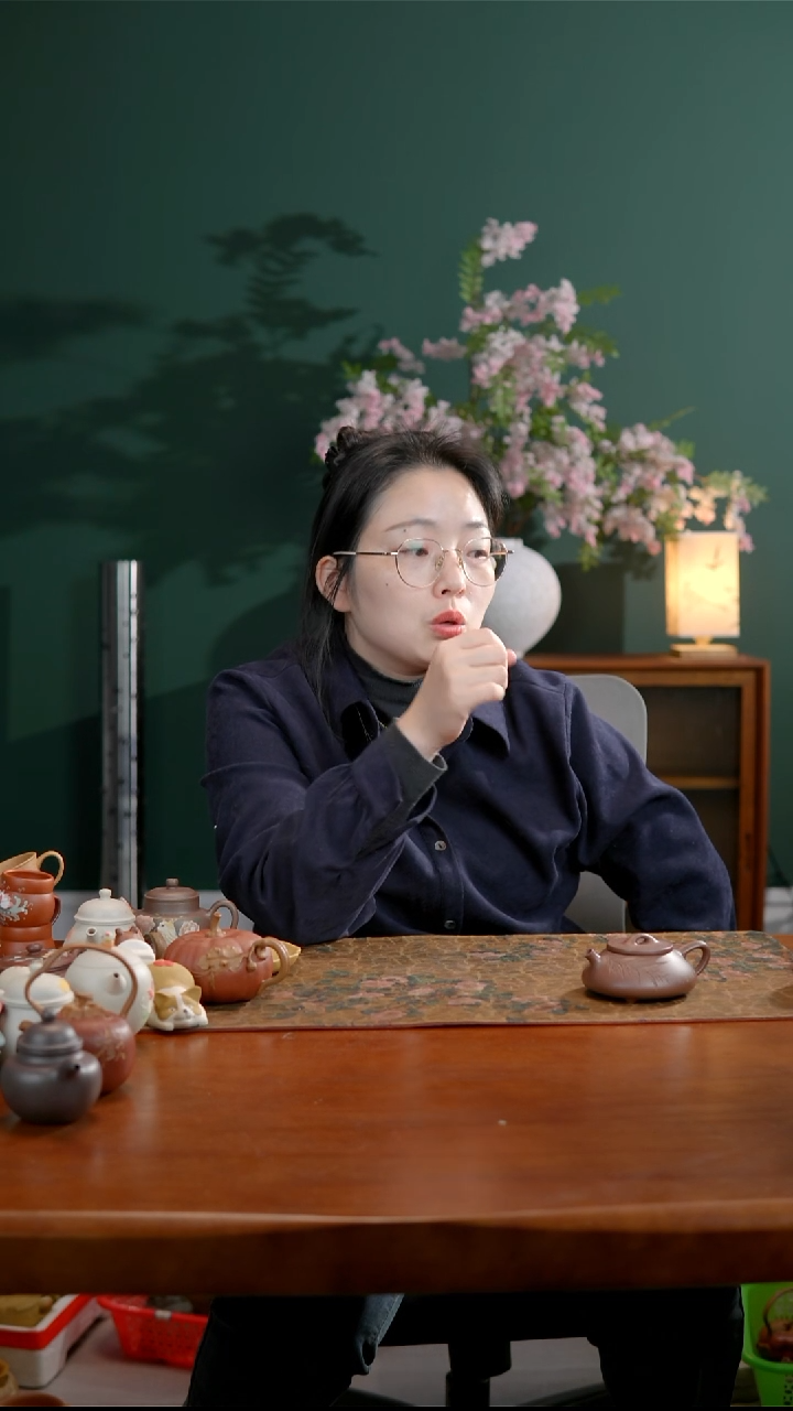 茶壶紫砂紫泥清风竹影石瓢壶微瑕
