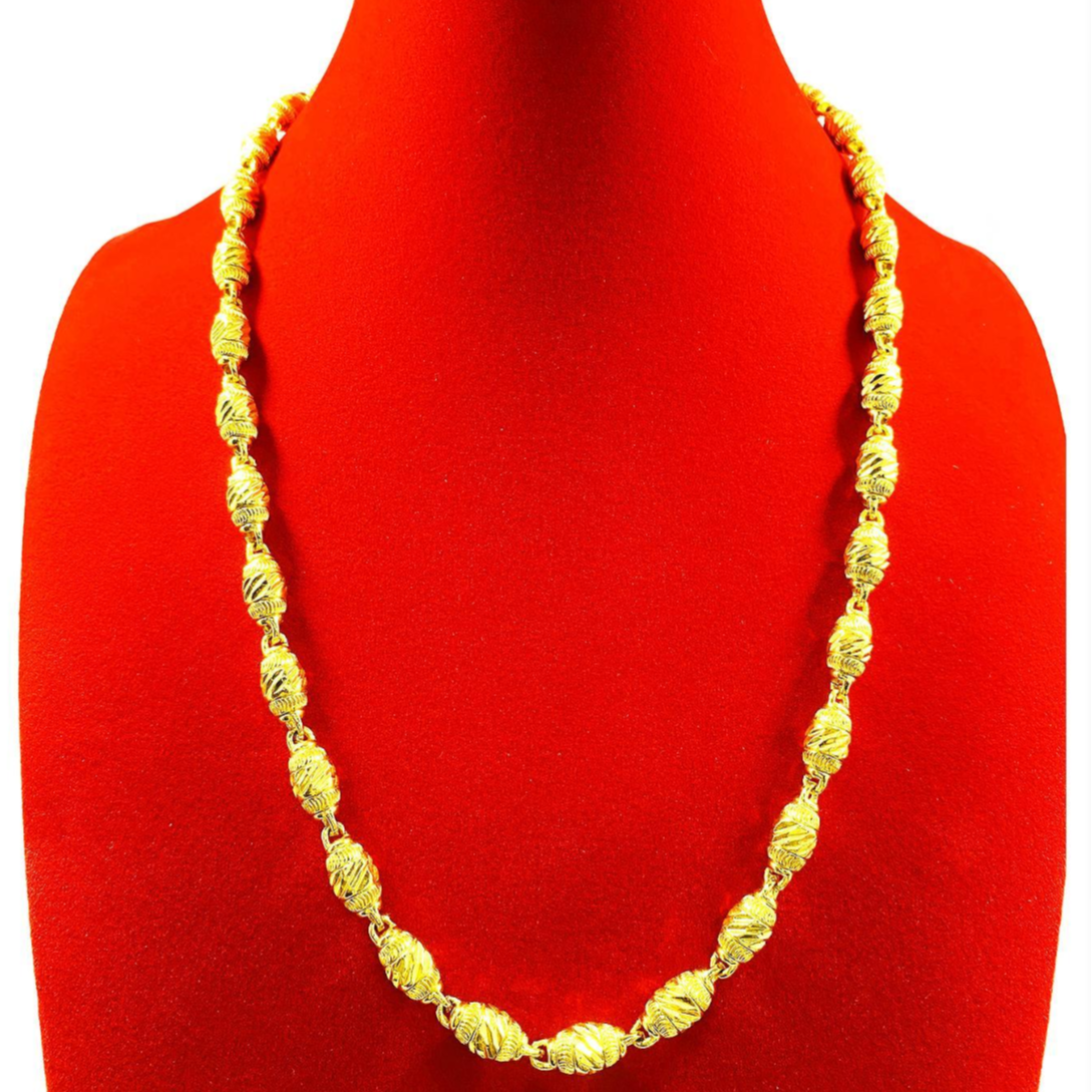 合金项链 合金材质【橄榄项链】时尚霸气百搭素款潮流金色经典经典