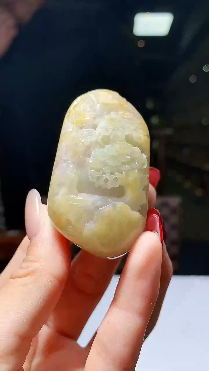 【闪购商品】定制翡翠未镶嵌1004hm-毛货挂件25