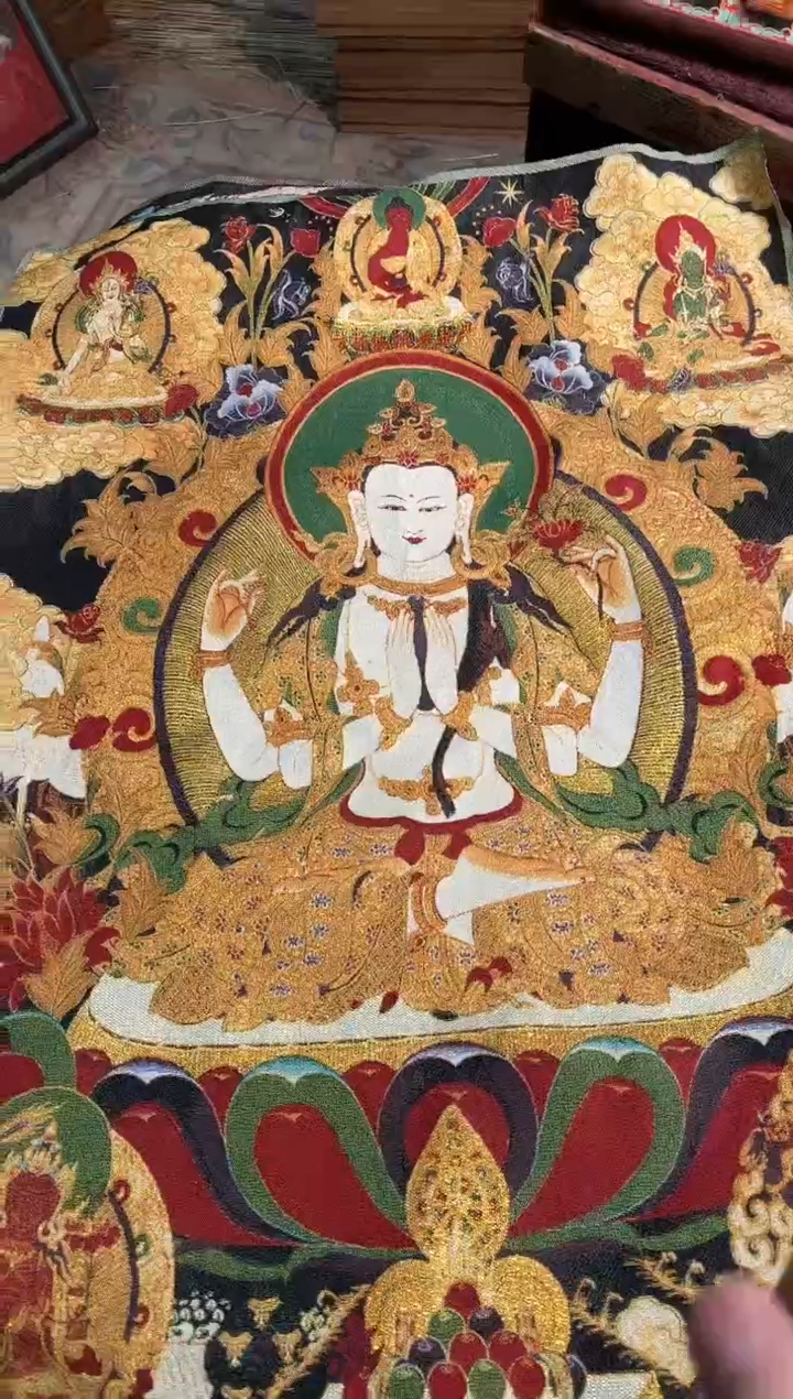 刺绣天天的唐卡tk160