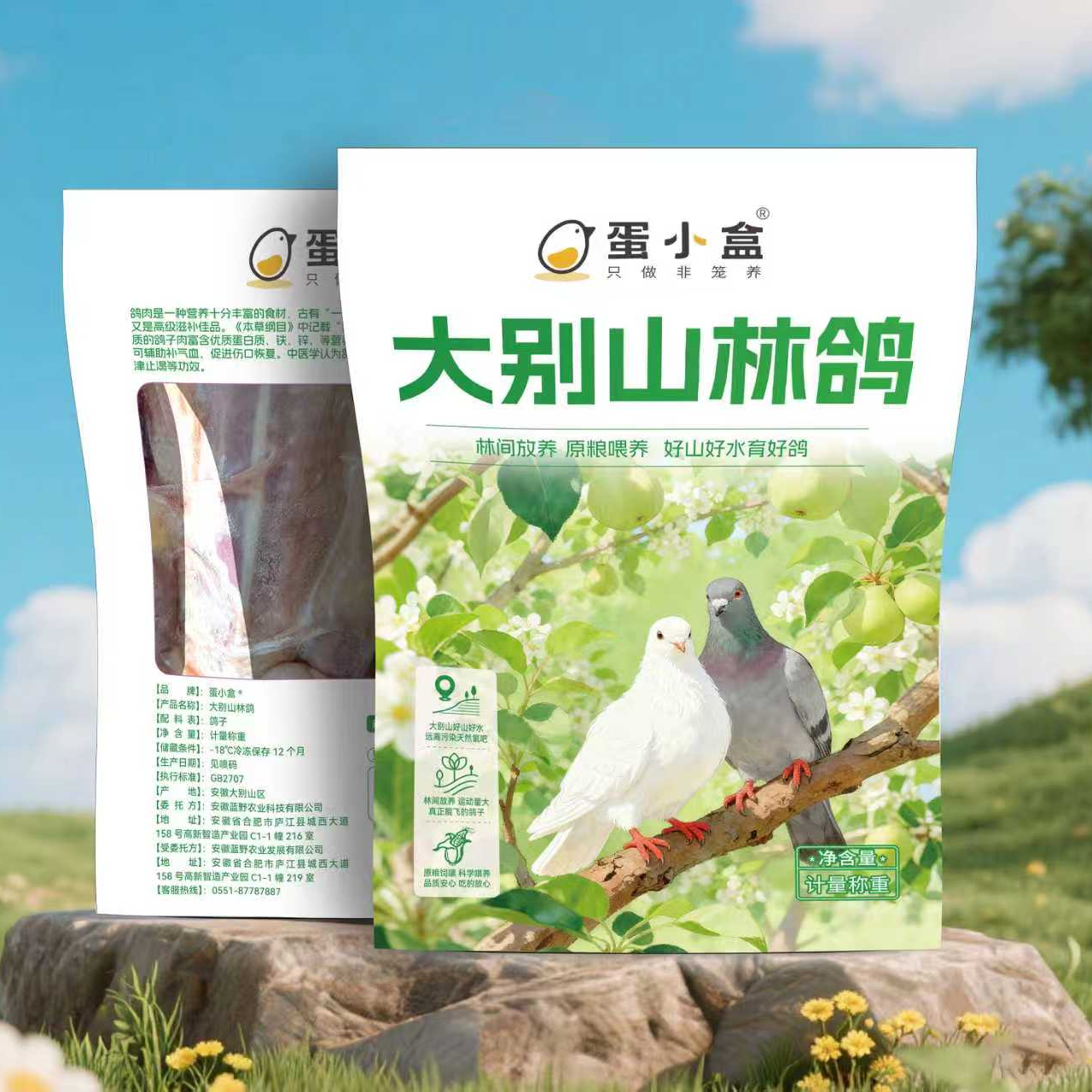 【专用】蛋小盒散养大别山林鸽五谷杂粮喂养真空包装新鲜