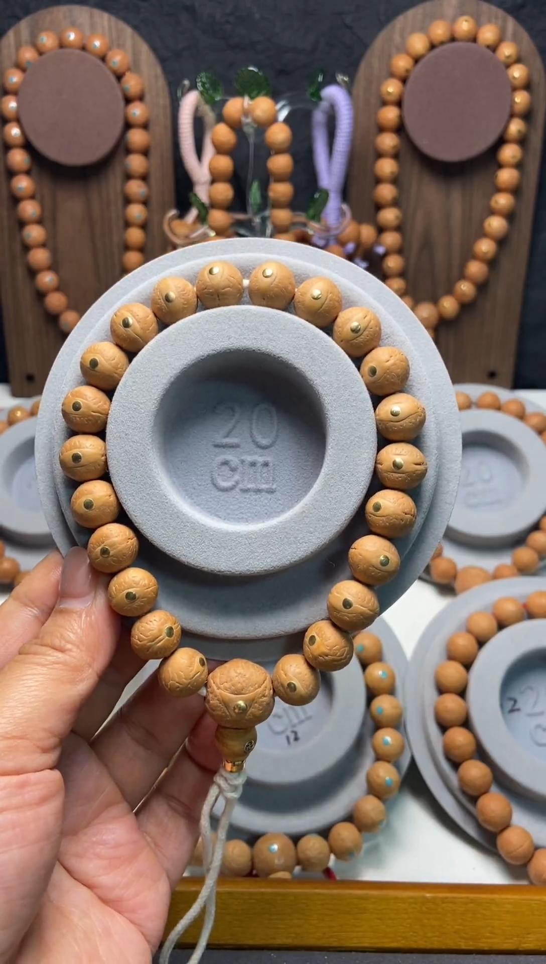 手串凤眼菩提12铜钉手串