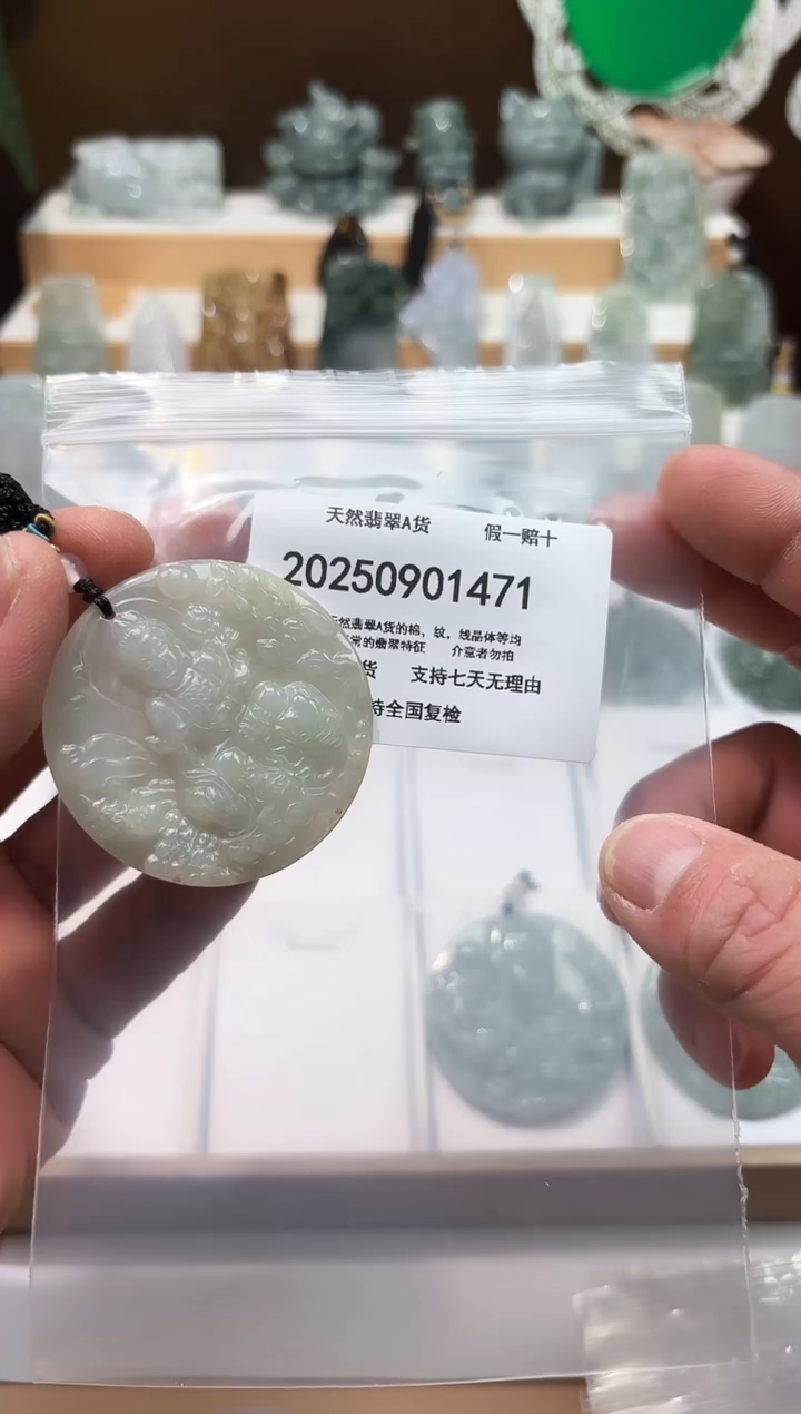 颈饰未镶嵌翡翠天然翡翠A货1129