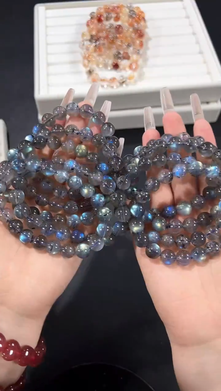 未镶嵌手串长石12g多样性发其一【1条】默认微瑕10mm