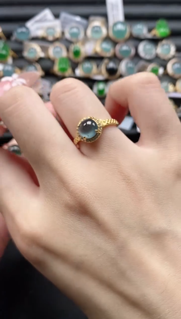 【闪购商品】翡翠戒指银S925镶嵌11111