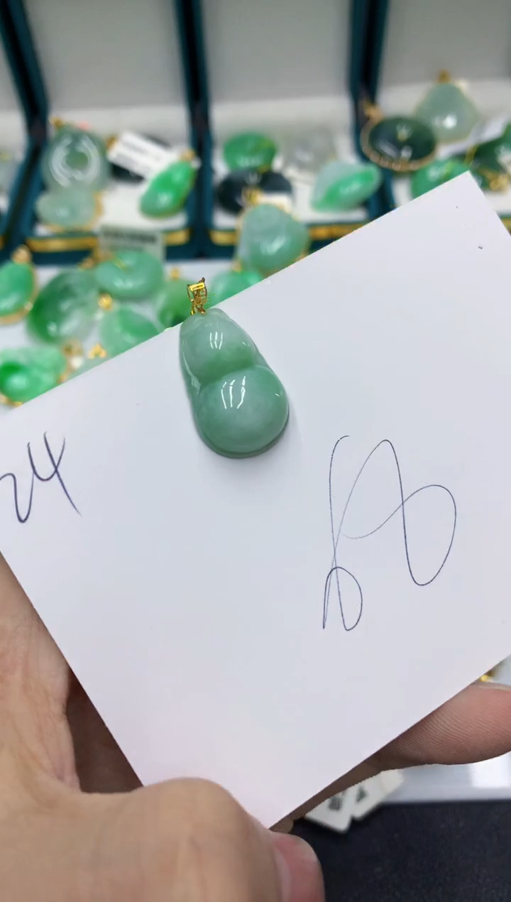 【闪购商品】翡翠颈饰18K金镶嵌号链接