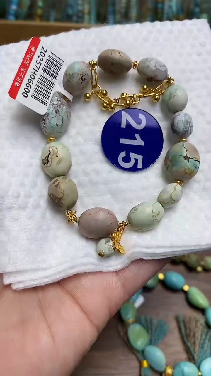 【闪购商品】绿松石手链银S925镶嵌215