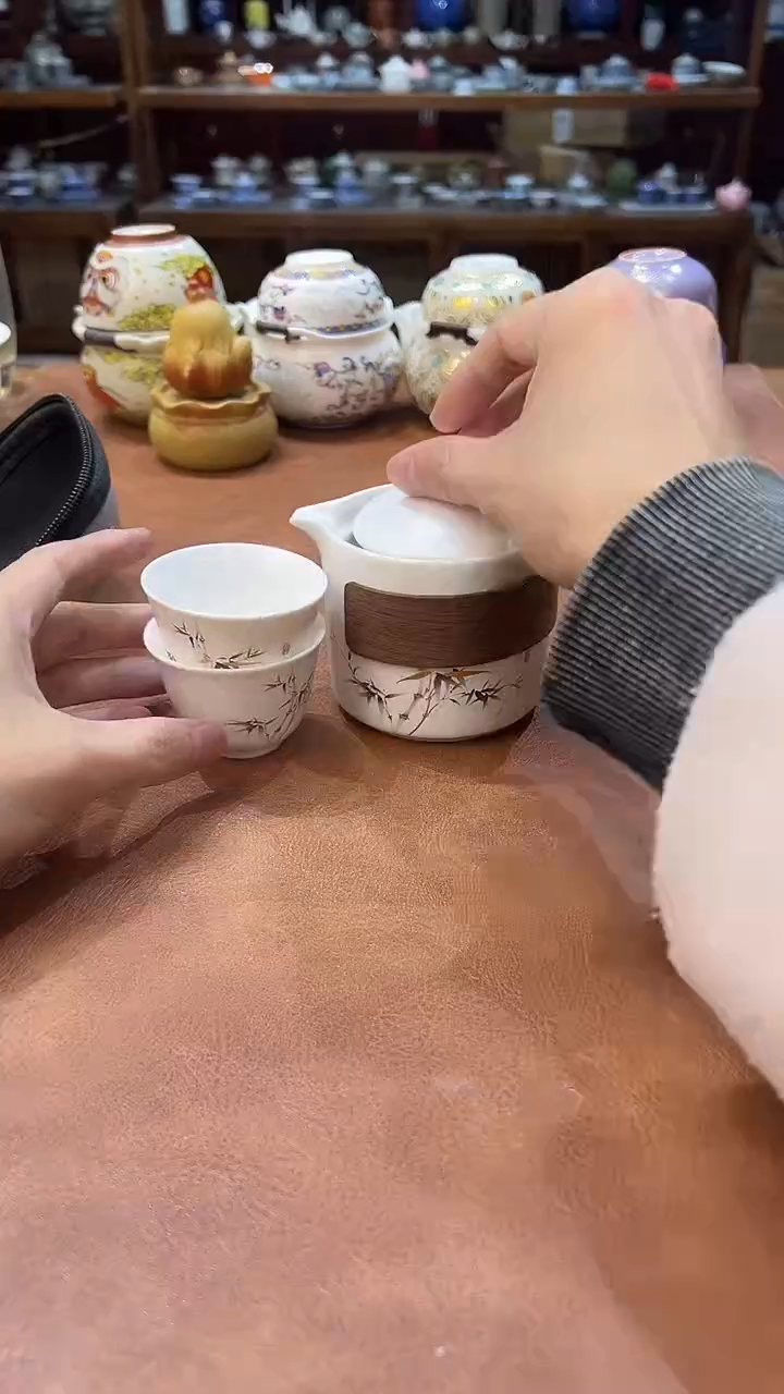 真的很便宜会开片的旅行茶具