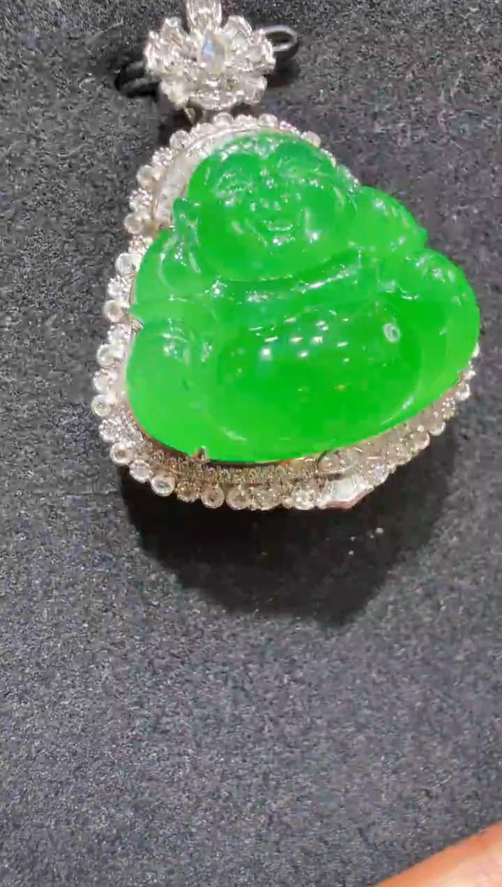 吊坠(不含链)18K金镶嵌翡翠多样性团购发一件