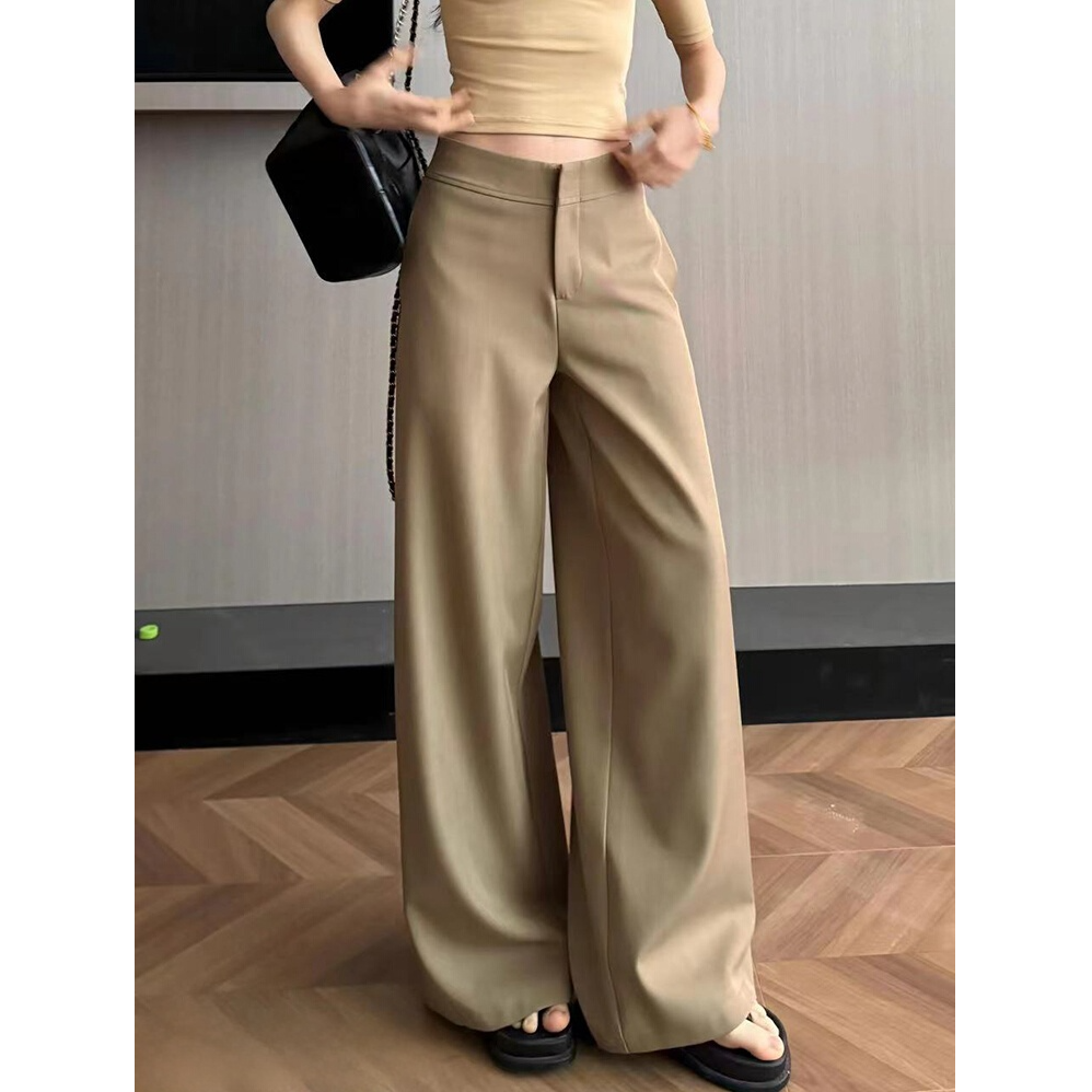 高级感宽松显瘦垂感西装阔腿裤女夏季新款气质辣妹低腰休闲裤