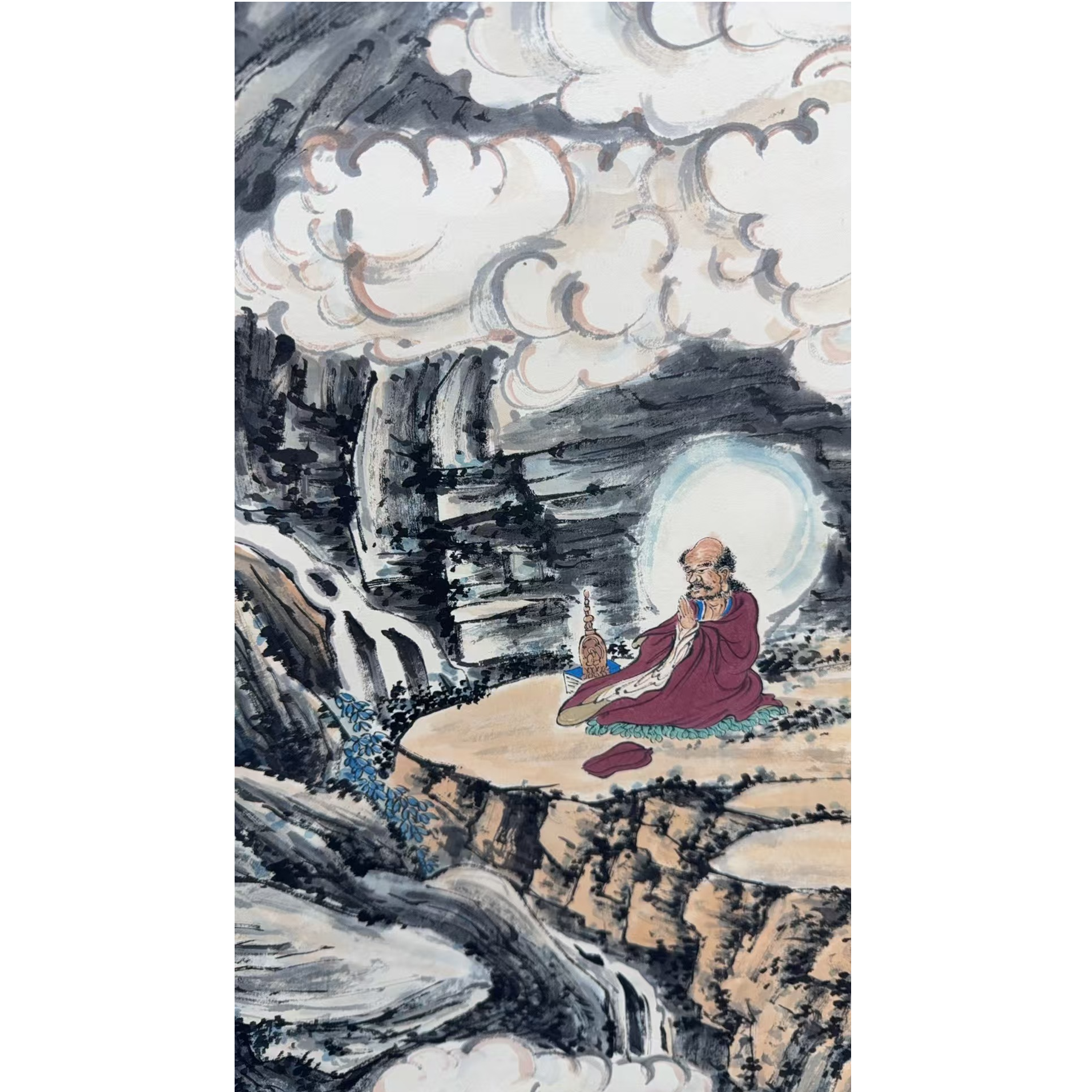 钱老款 罗汉立轴 120 34 3.6平尺