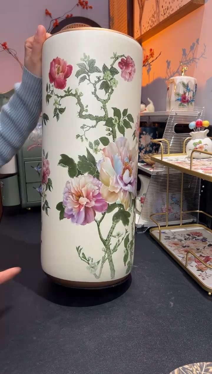  外贸陶瓷铁艺家居百货-落地雨伞桶