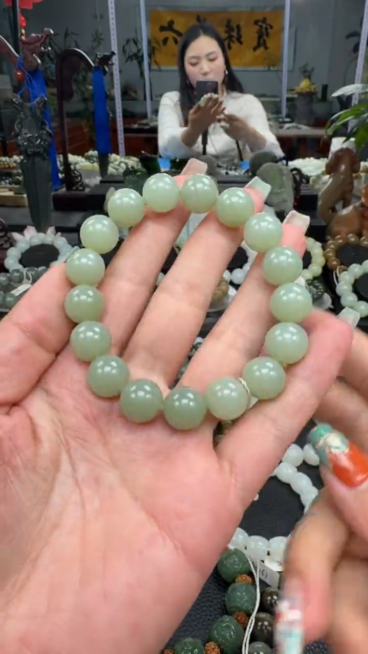 未镶嵌手串和田玉新疆且末天空蓝卡12
