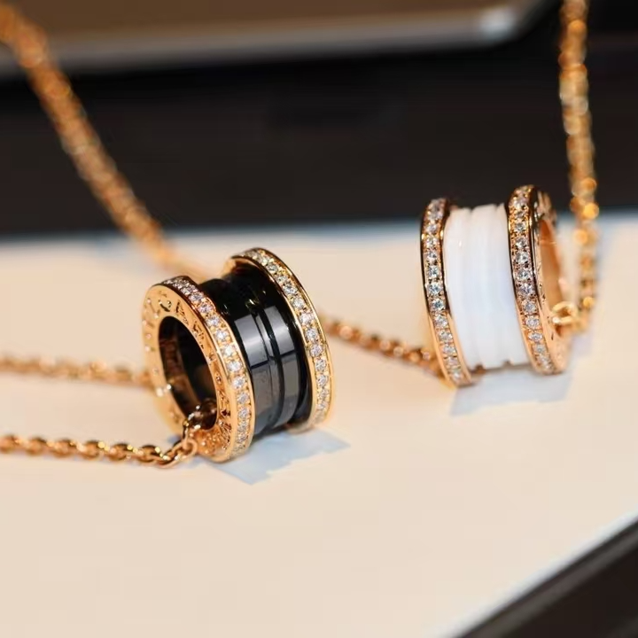 非金属陶瓷项链 项链 高级玫瑰金色项链陶瓷小蛮66