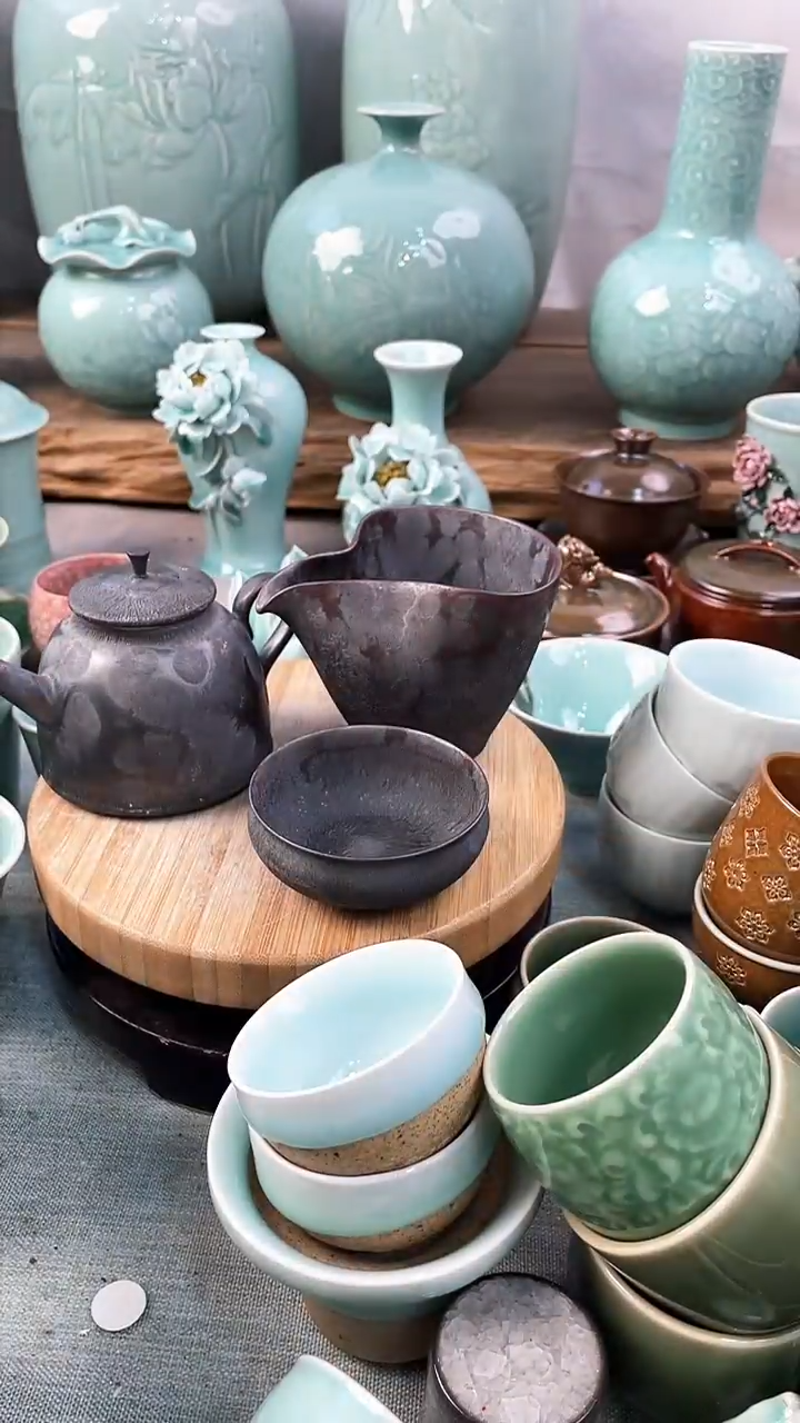 【闪购商品】一壶一公道杯一主人杯 福利款 慧仙青瓷 