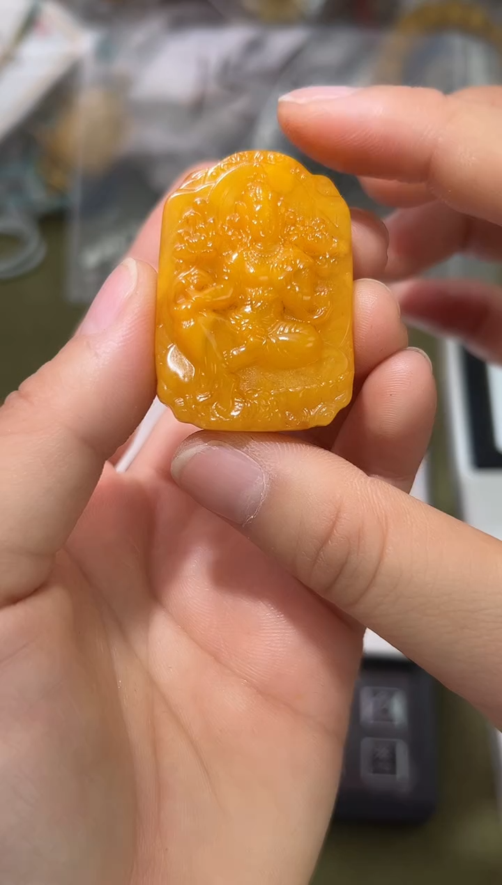 裸石琥珀未镶嵌琥珀蜜蜡吊坠