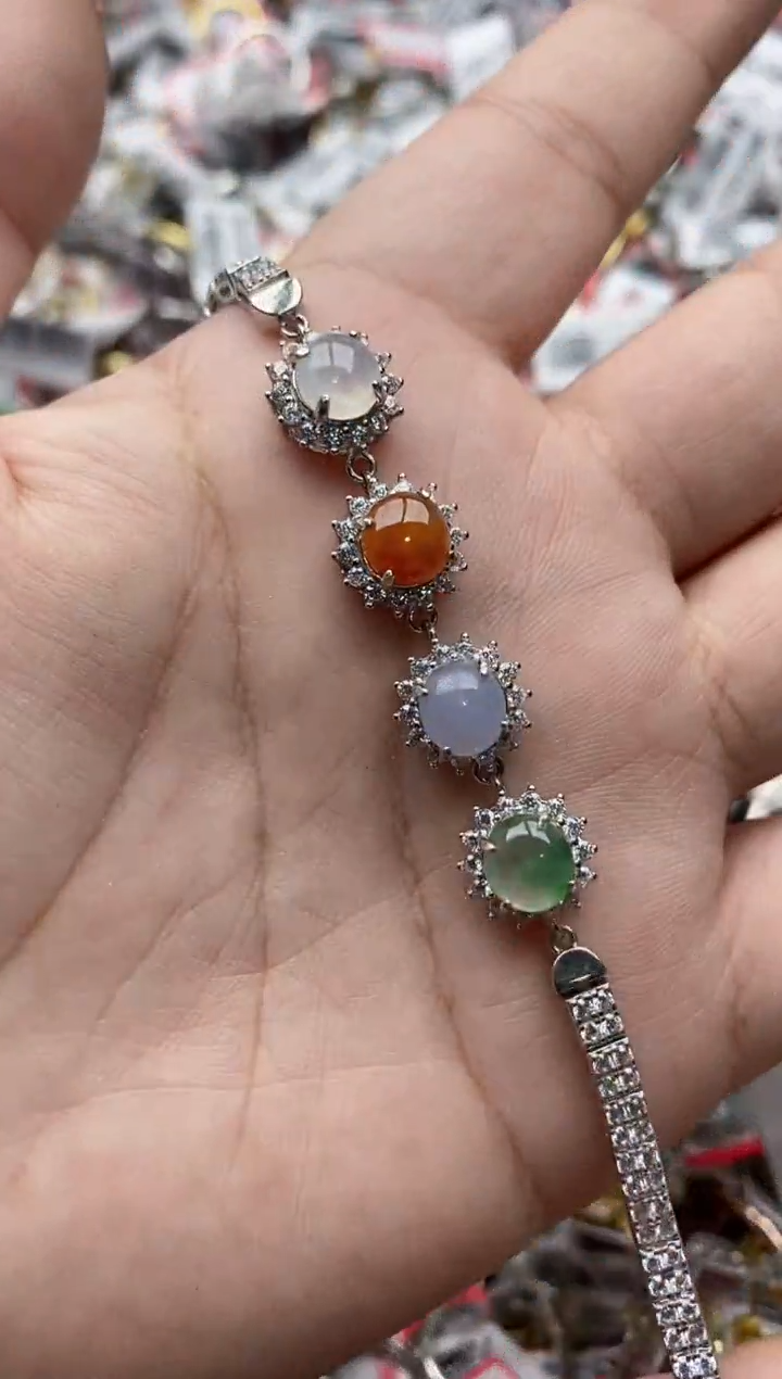 【闪购商品】翡翠戒指银S925镶嵌77777---7