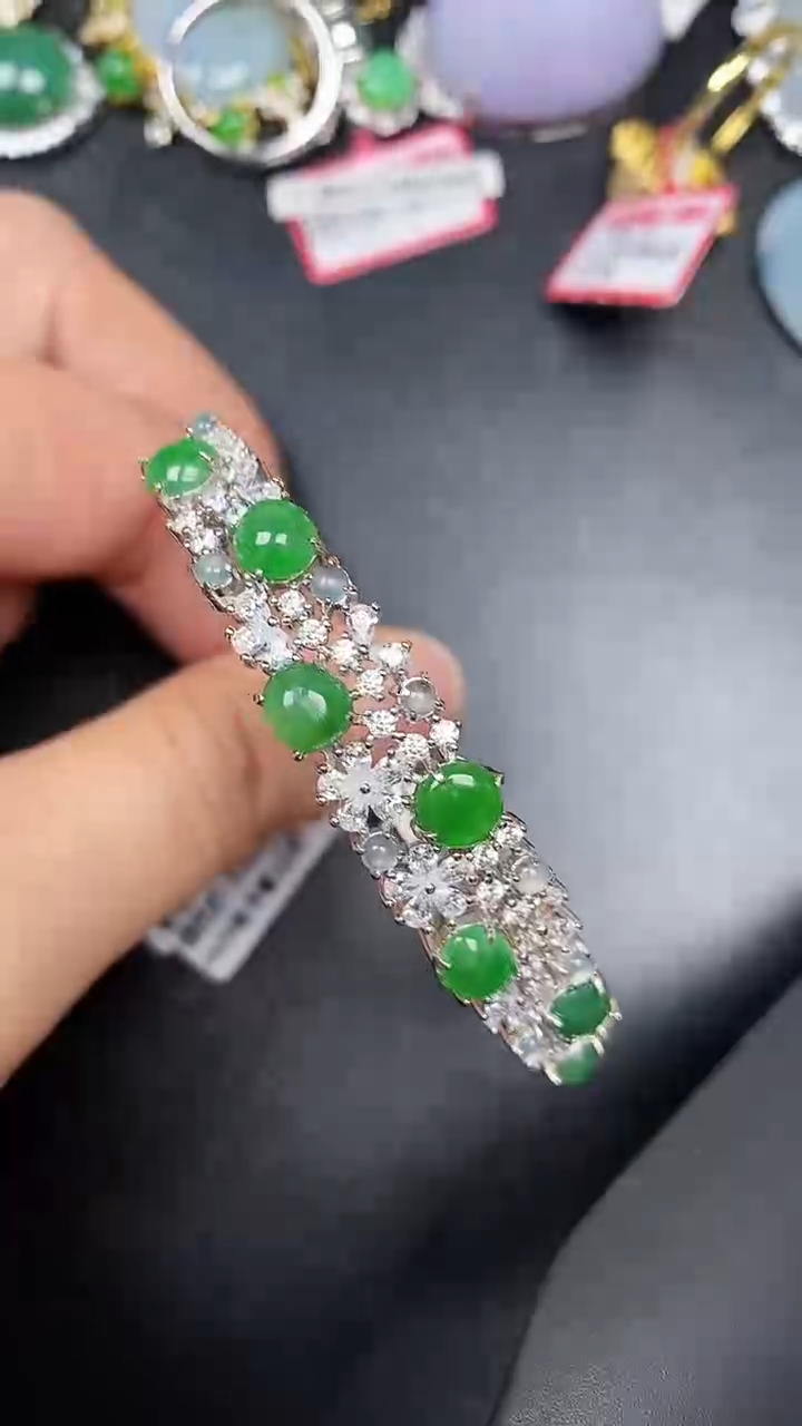 银S925镶嵌戒指翡翠1920