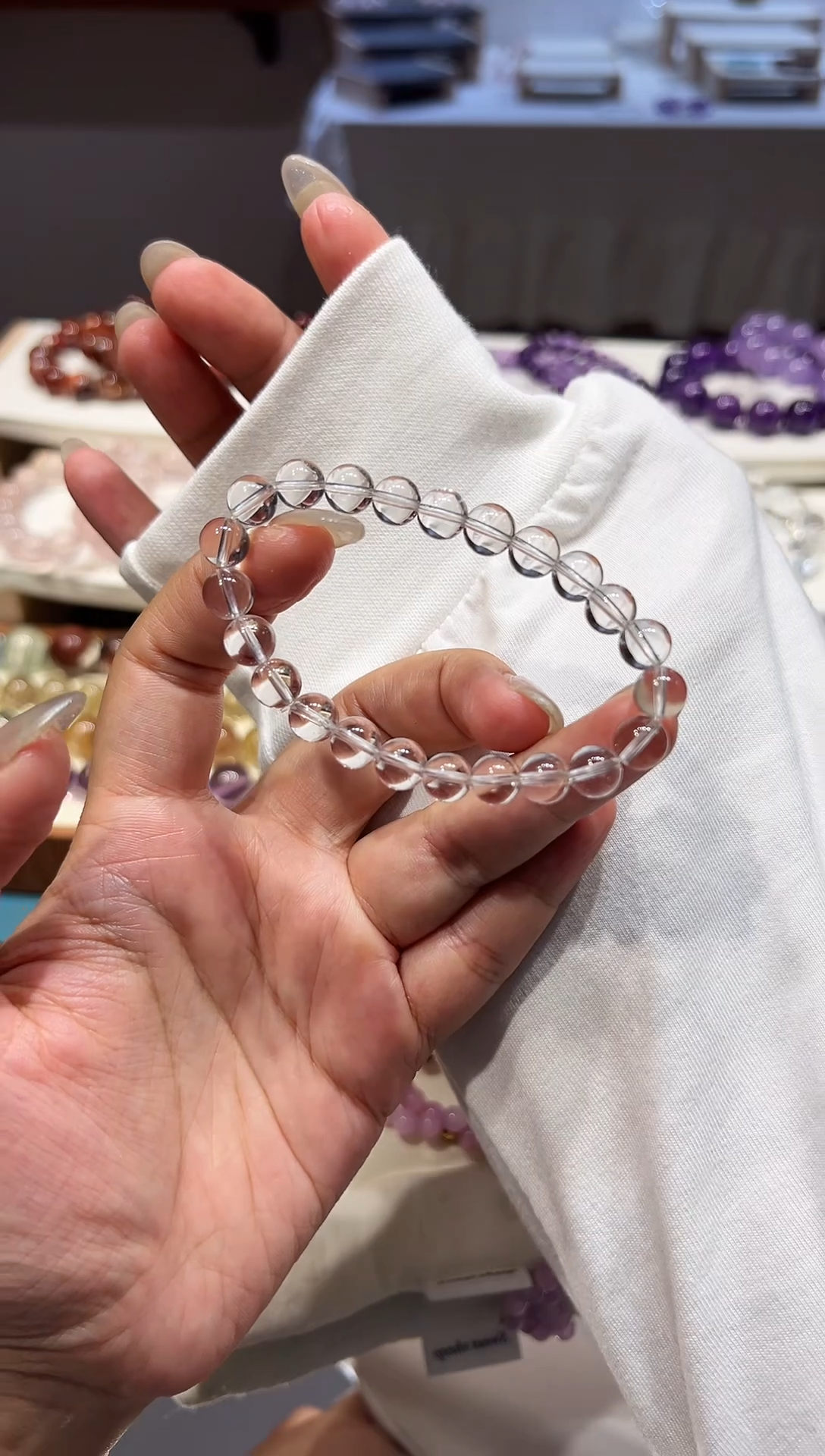 未镶嵌手链水晶特级白水晶卡8