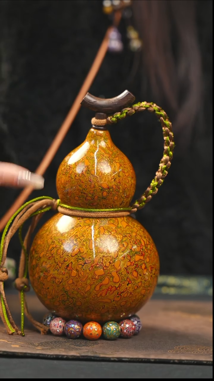 【闪购商品】XK342漆艺酒葫芦不包手串及旋转底座