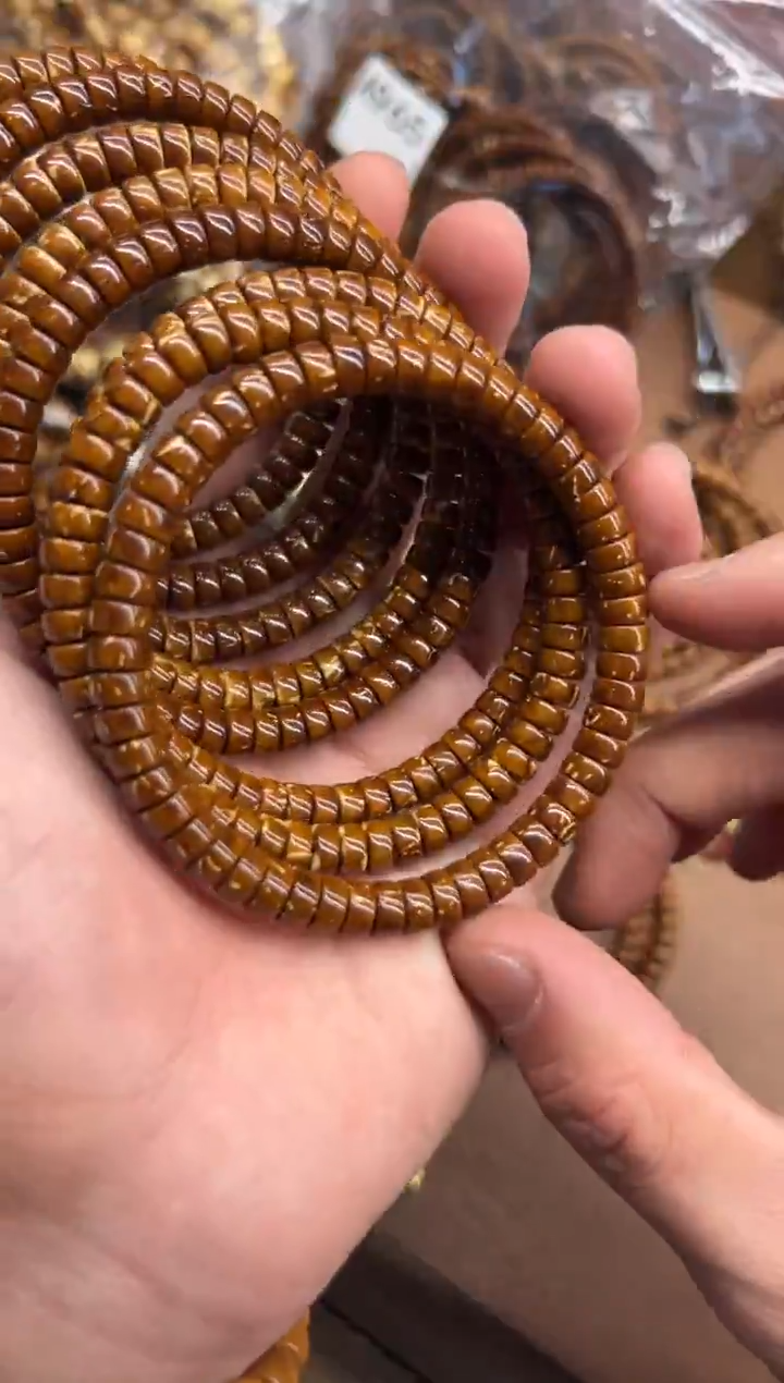 手串紫金鼠A977 4*7鼠尖纯肉实心咖皮精工直切药片