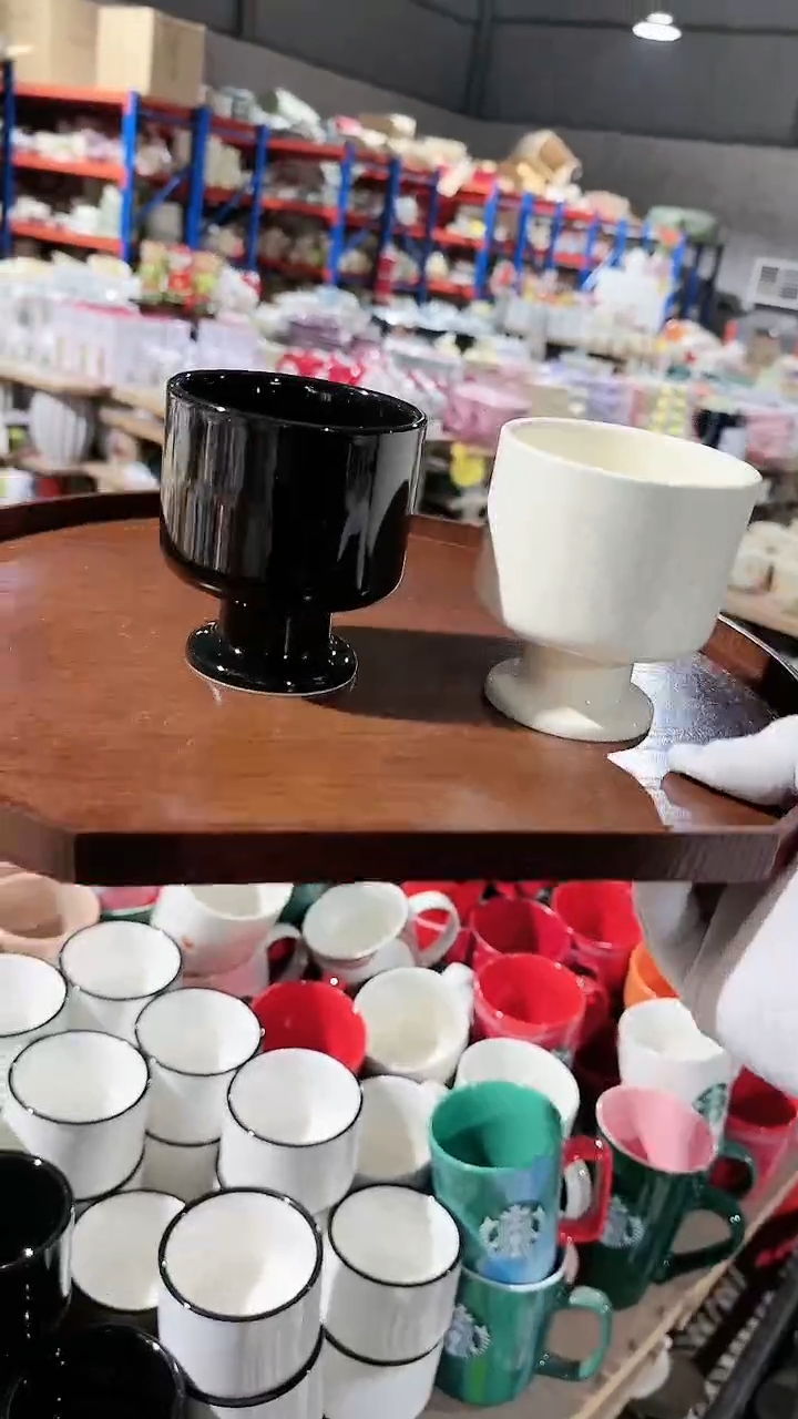 【闪购商品】瓷片2个高脚微瑕 凑满20元包邮