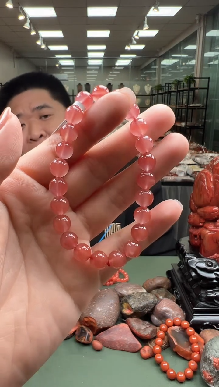 【闪购商品】南红玛瑙手串未镶嵌单圈手串一条约8mm 多样性发货