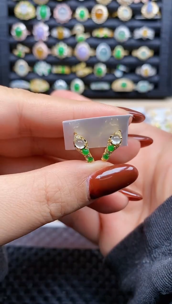 银S925镶嵌戒指翡翠322