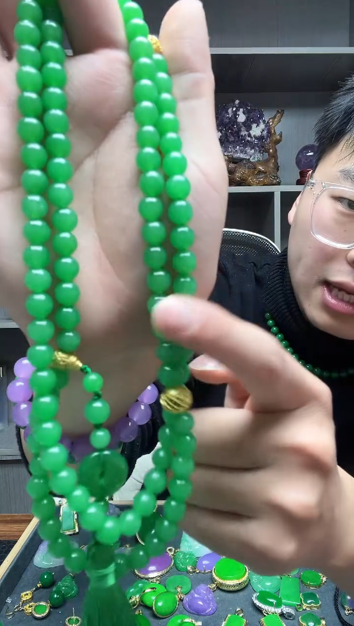 【闪购商品】翡翠项链14K金镶嵌项链