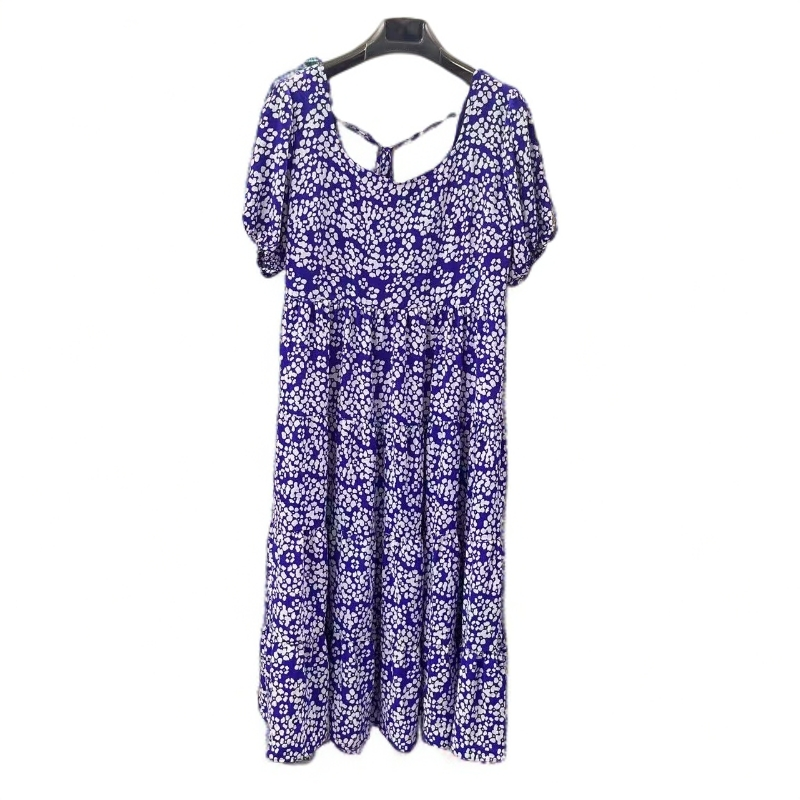 9323紫色波点连衣裙