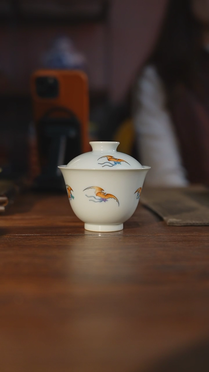 【闪购商品】杯慕胤堂斗彩福至天降茶碗