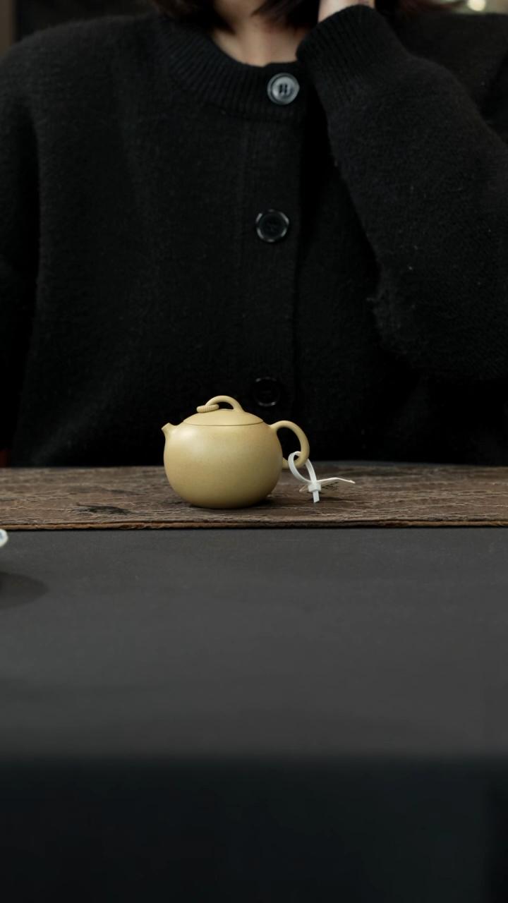 【闪购商品】紫砂茶壶本绿单圈西施壶120cc