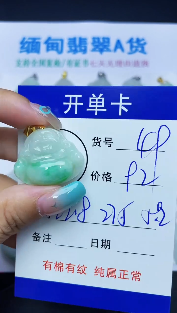 翡翠未镶嵌吊坠(赠链)49