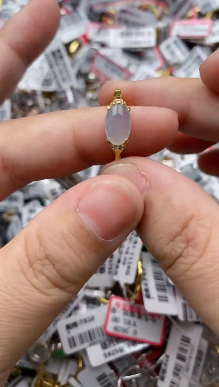 【闪购商品】翡翠戒指银S925镶嵌44444---5