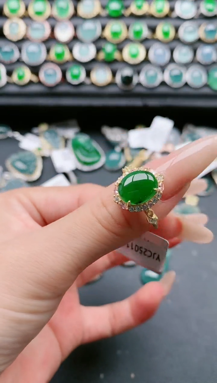 【闪购商品】翡翠戒指银S925镶嵌11111111
