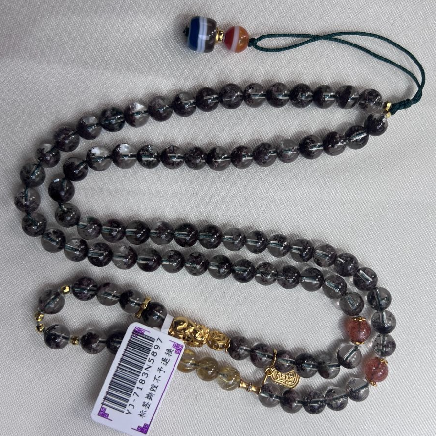 壹加田田 绿幽灵水晶108万能链多样性发一/6+mm