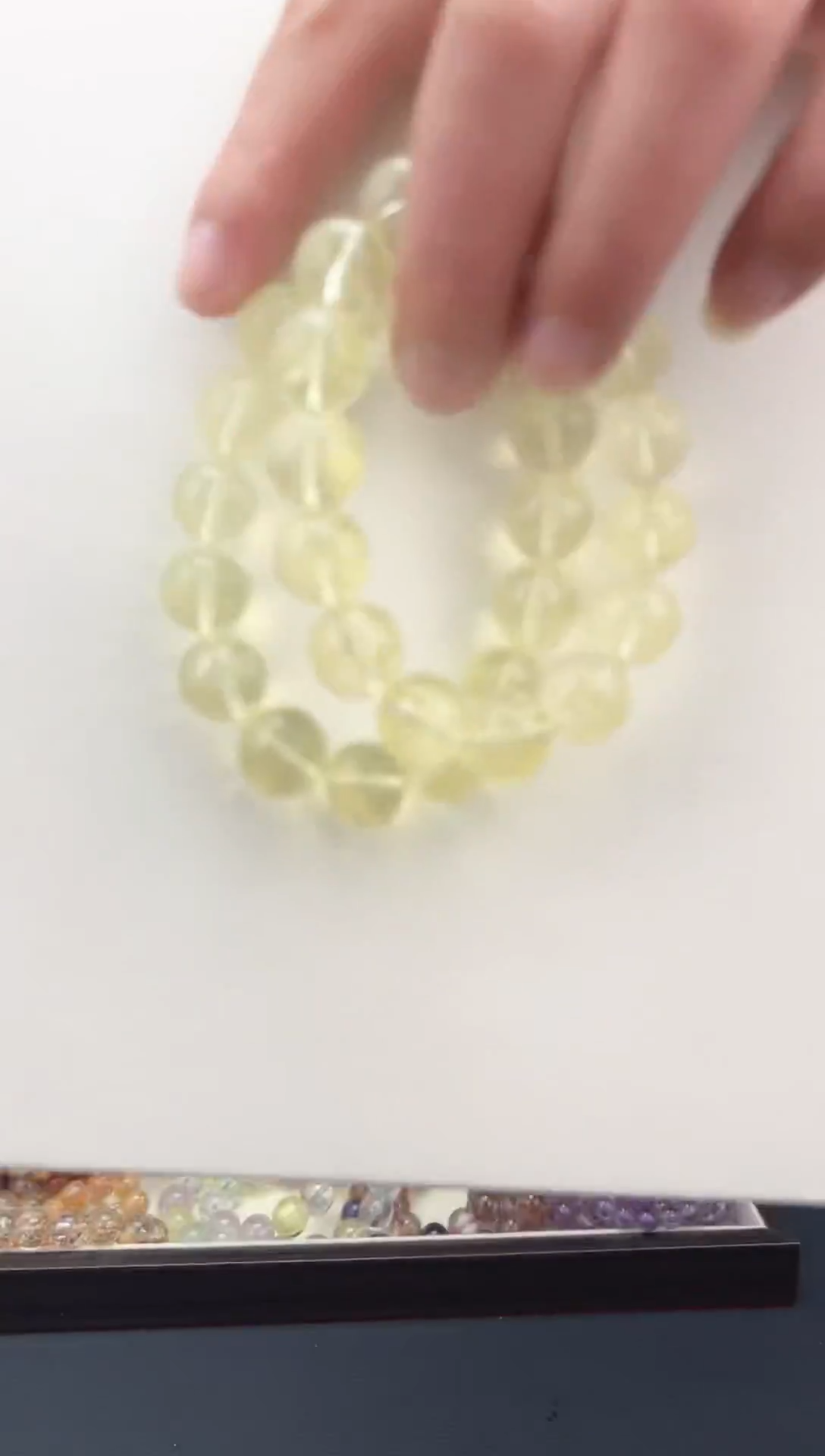 未镶嵌手链水晶天然的黄水晶素圈14M手链