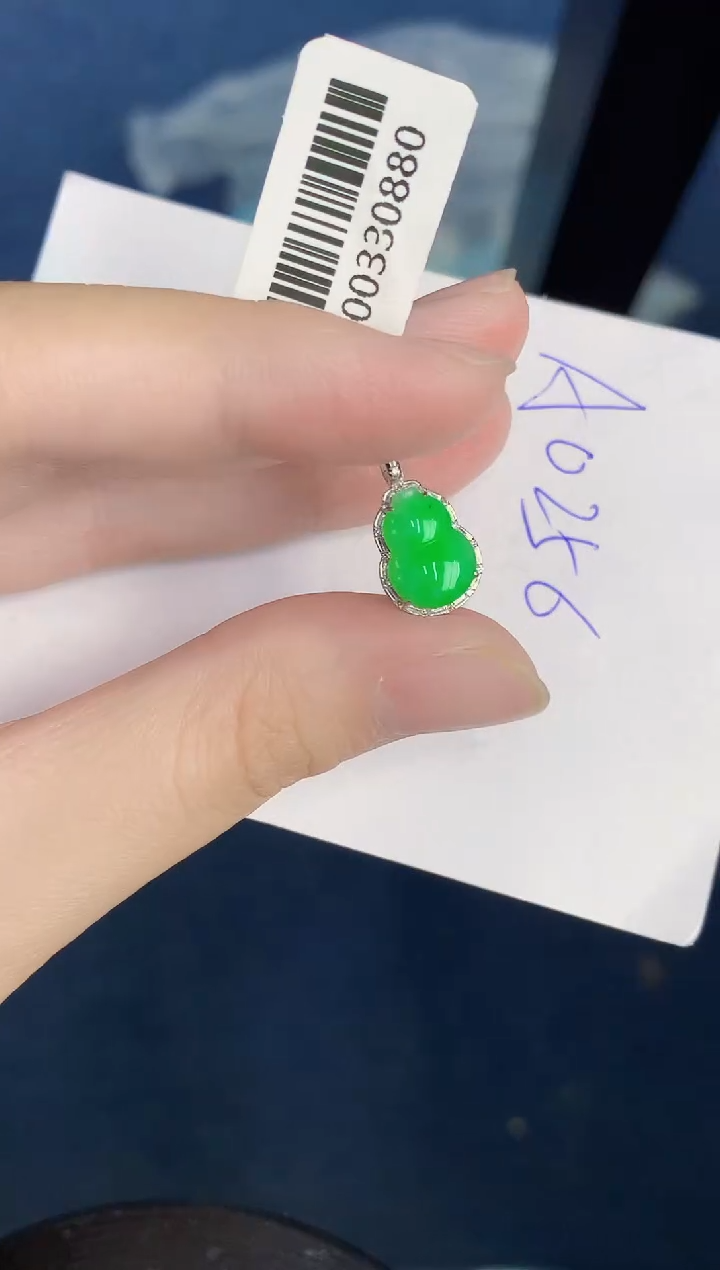 翡翠18K金镶嵌颈饰000000000