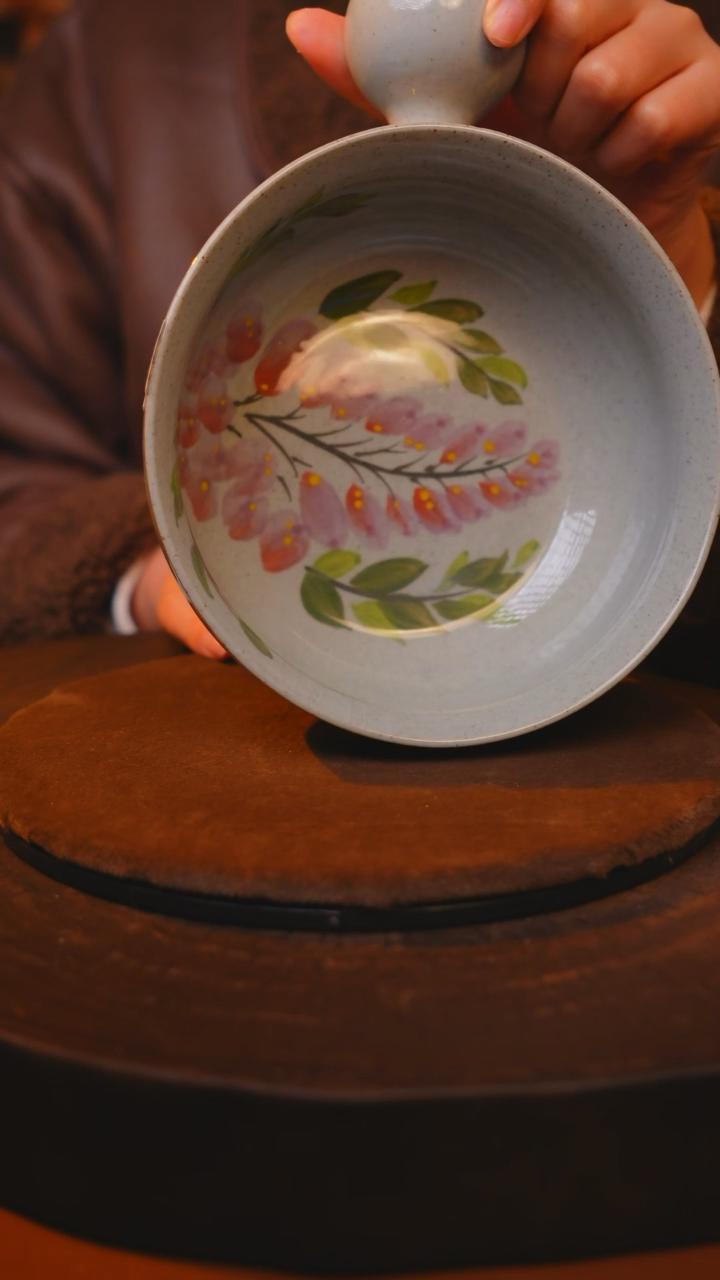 【闪购商品】瓷片景德镇手绘瓷器高温釉下彩----