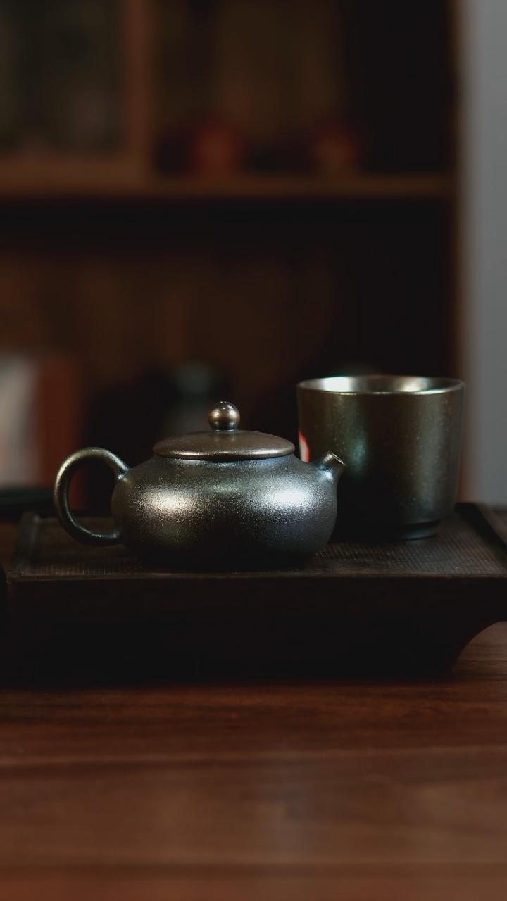 【闪购商品】二生陶作精品纯柴烧丰隆壶+杯