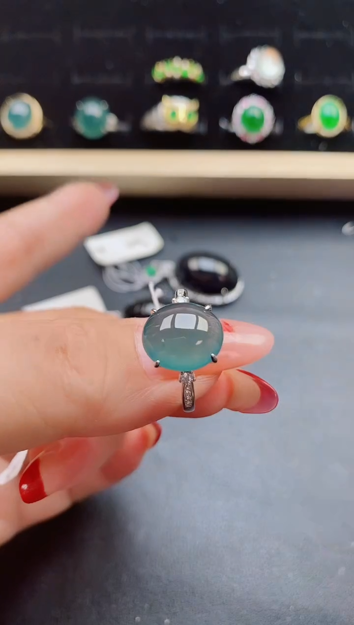【闪购商品】翡翠戒指银S925镶嵌321321